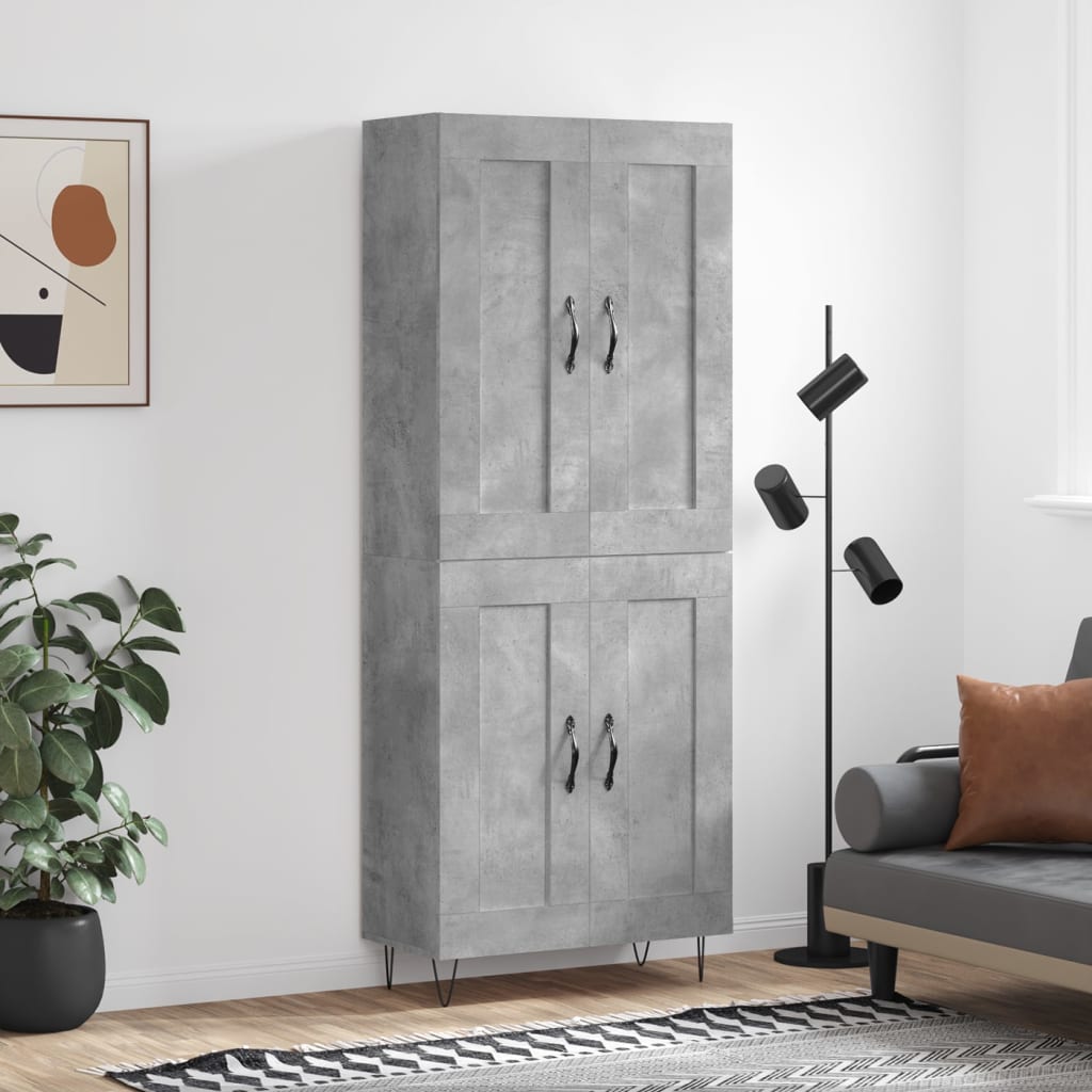 Højskab 69,5x34x180 Cm Konstrueret Træ