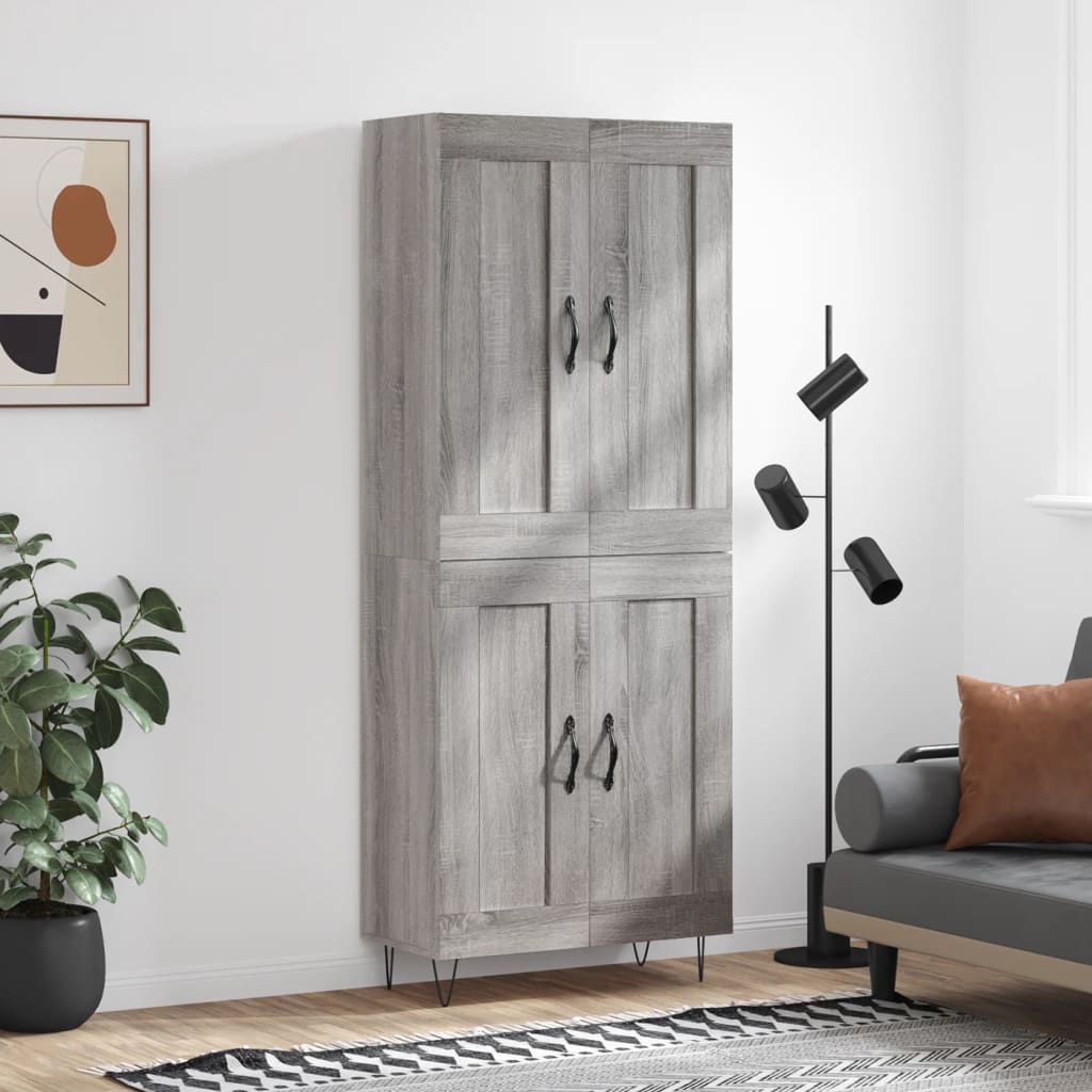 Højskab 69,5x34x180 Cm Konstrueret Træ