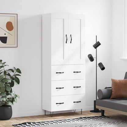 Højskab 69,5x34x180 Cm Konstrueret Træ