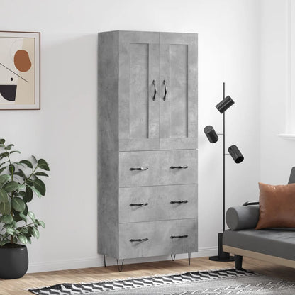 Højskab 69,5x34x180 Cm Konstrueret Træ