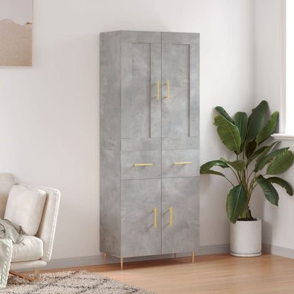 Højskab 69,5x34x180 Cm Konstrueret Træ