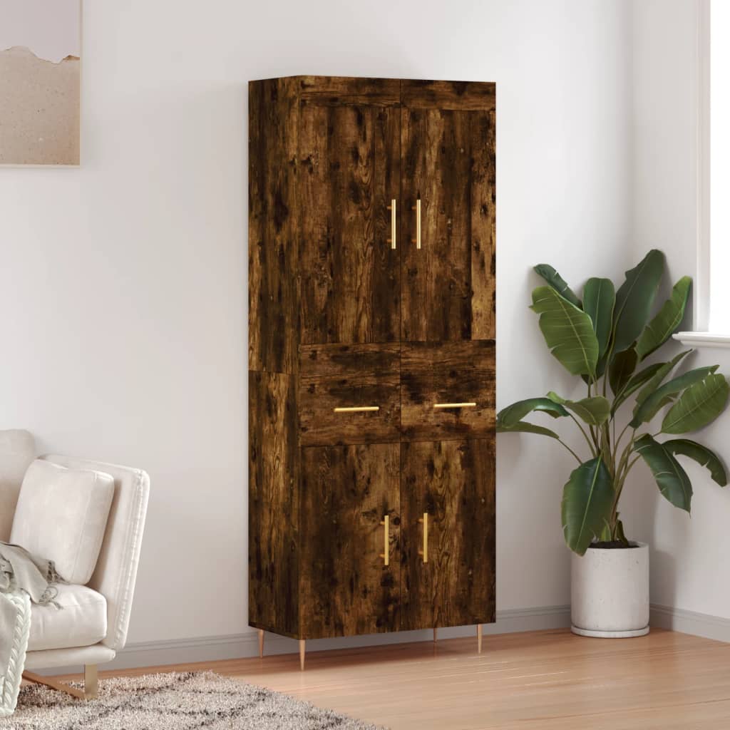 Højskab 69,5x34x180 Cm Konstrueret Træ
