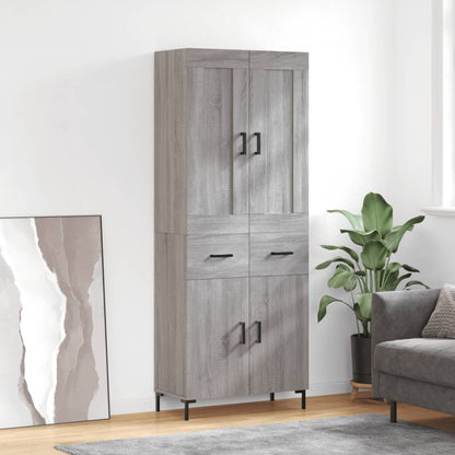 Højskab 69,5x34x180 Cm Konstrueret Træ