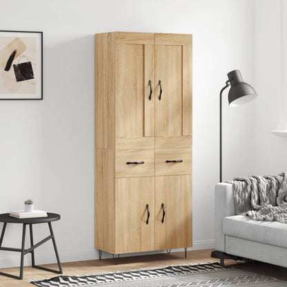 Højskab 69,5x34x180 Cm Konstrueret Træ