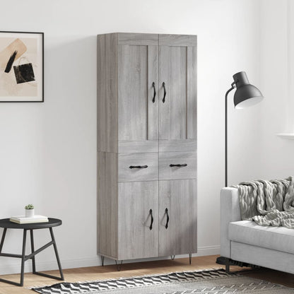 Højskab 69,5x34x180 Cm Konstrueret Træ