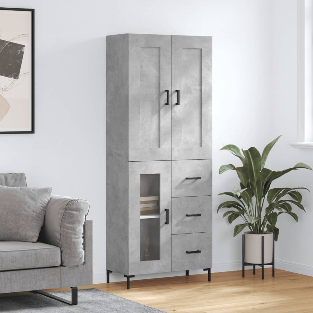 Højskab 69,5x34x180 Cm Konstrueret Træ