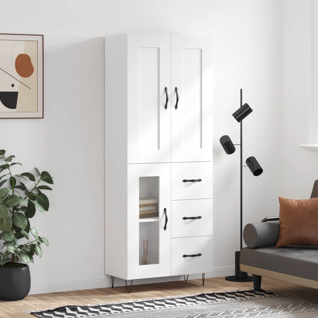 Højskab 69,5x34x180 Cm Konstrueret Træ