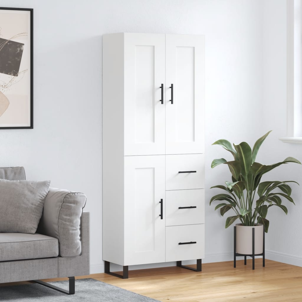 Highboard 69,5 X 34 X 180 Cm Konstrueret Træ - Variant 3200025