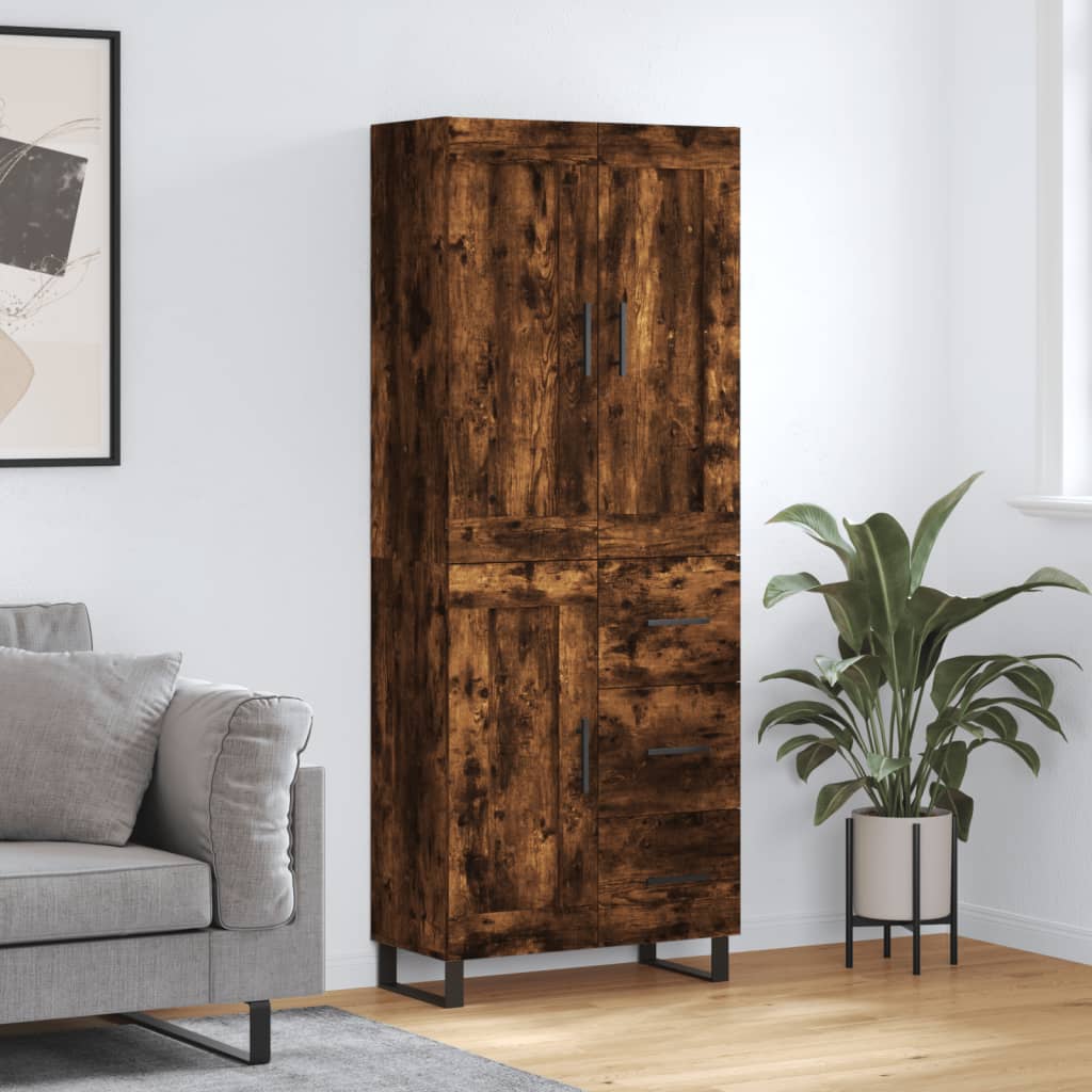 Highboard 69,5 X 34 X 180 Cm Konstrueret Træ - Variant 3200030