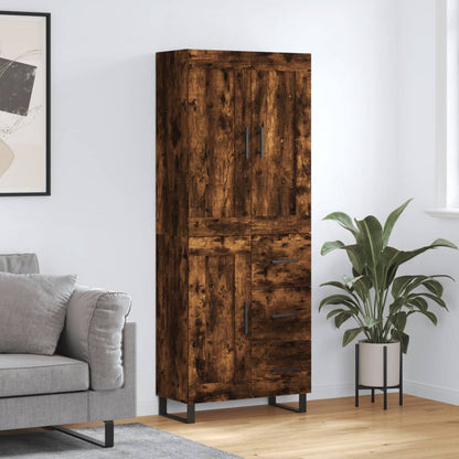 Highboard 69,5 X 34 X 180 Cm Konstrueret Træ - Variant 3200030