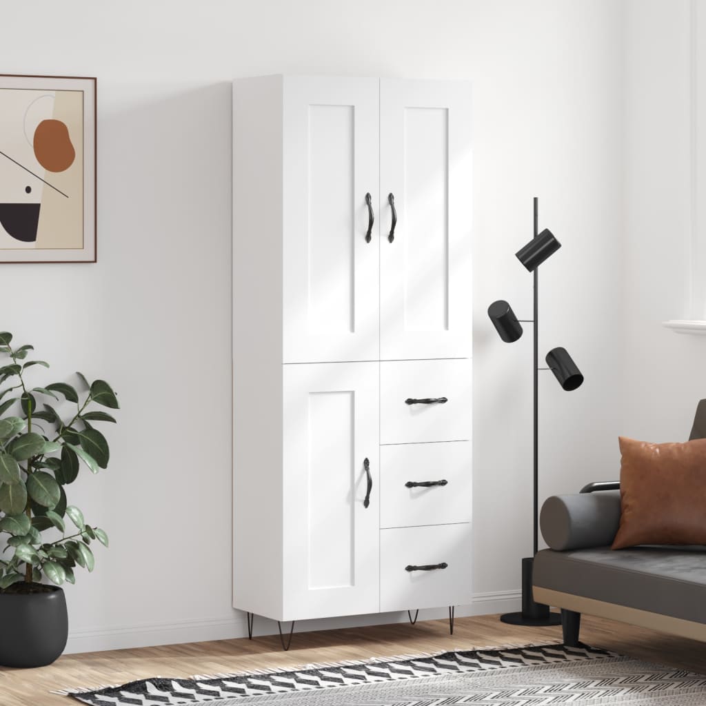 Højskab 69,5x34x180 Cm Konstrueret Træ