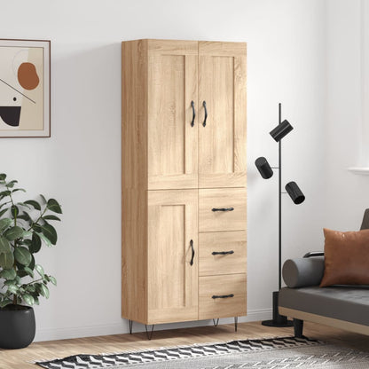 Højskab 69,5x34x180 Cm Konstrueret Træ