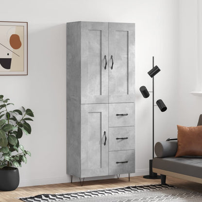 Højskab 69,5x34x180 Cm Konstrueret Træ