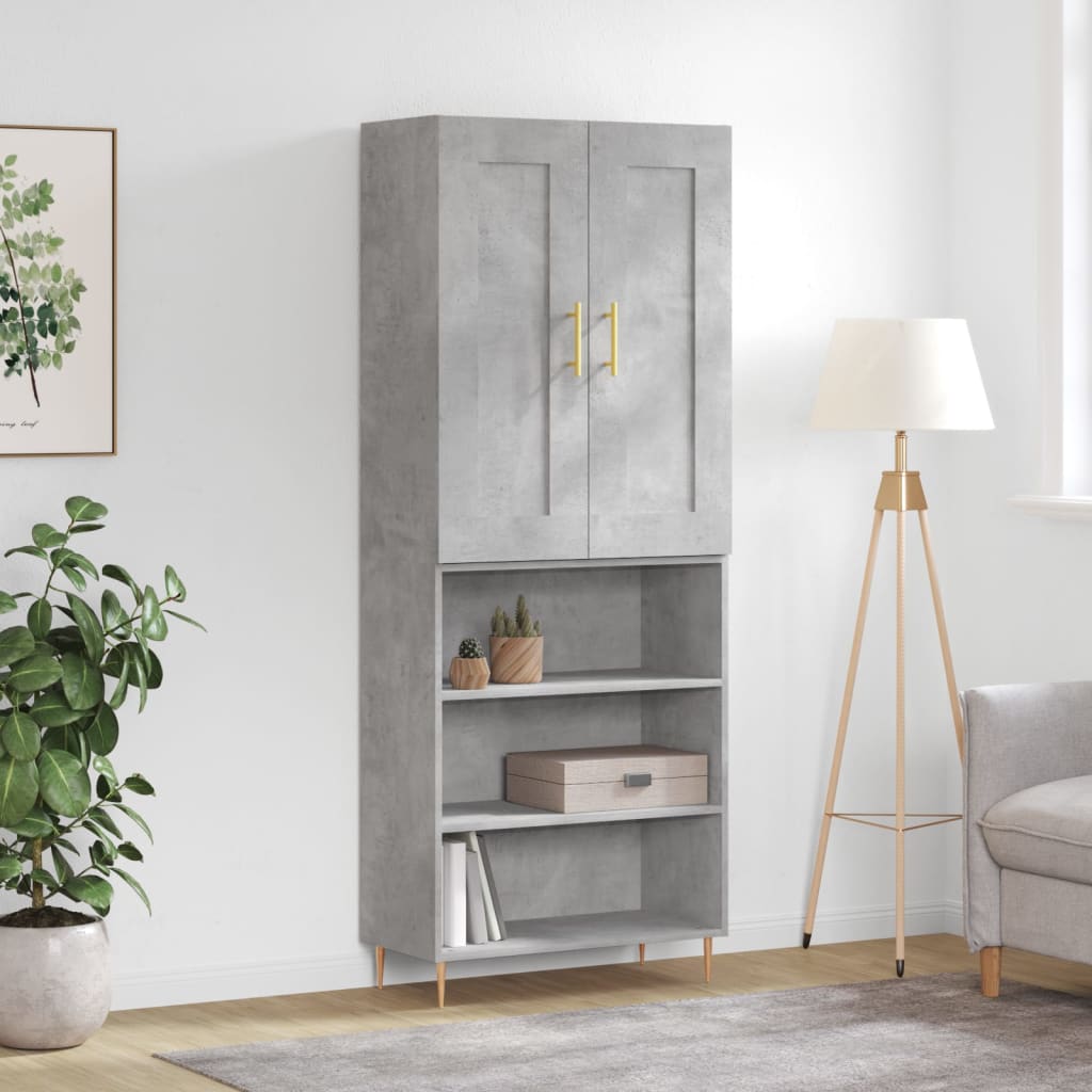Højskab 69,5x34x180 Cm Konstrueret Træ