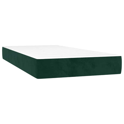 Kontinentalseng Med Madras 90x200 Cm Fløjl Mørkegrøn - Billede 5