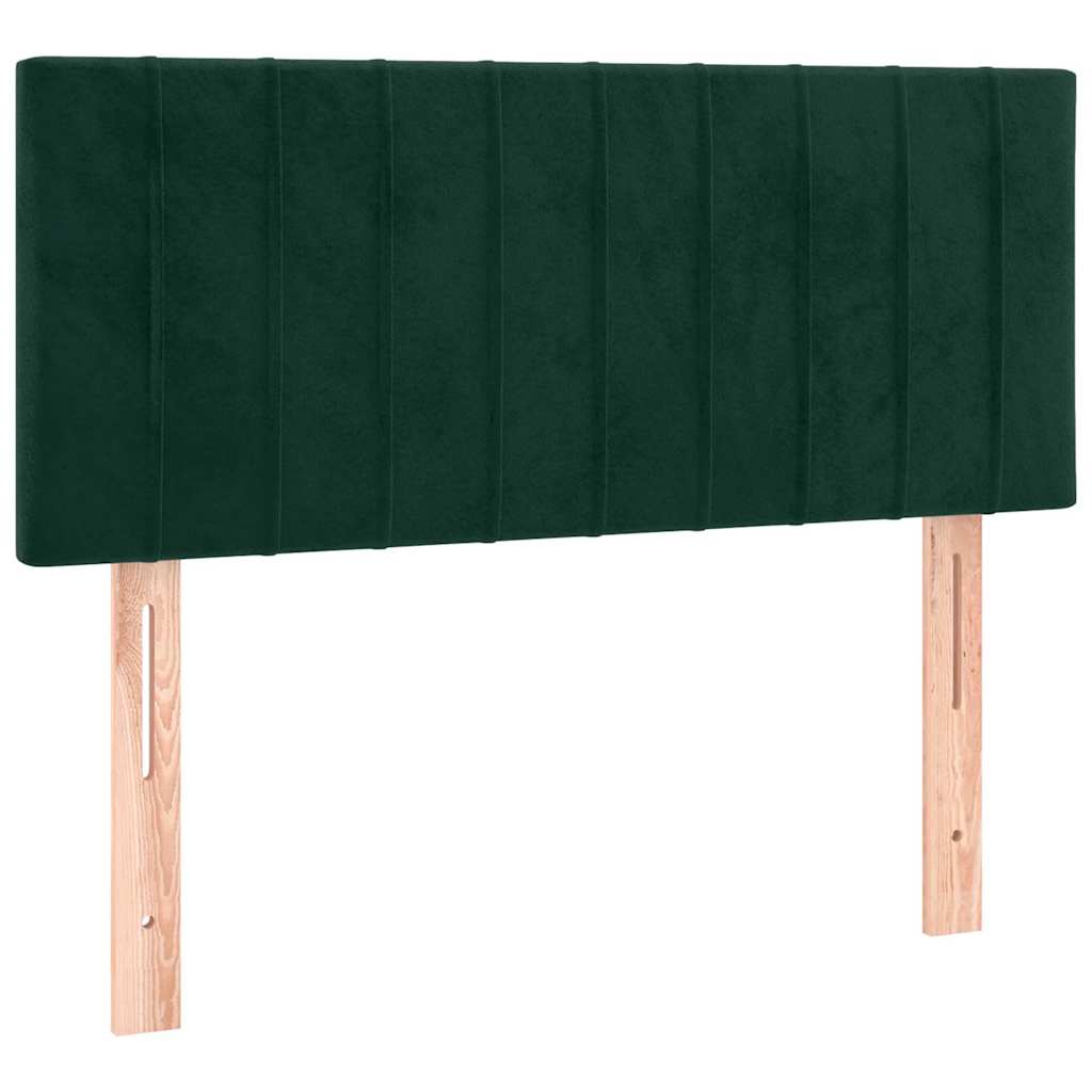 Kontinentalseng Med Madras 90x200 Cm Fløjl Mørkegrøn - Billede 6