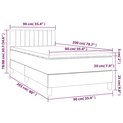 Kontinentalseng Med Madras 90x200 Cm Fløjl Mørkegrøn - Billede 8