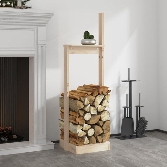 Brændestativ 33,5X30X110 Cm Massivt Fyrretræ