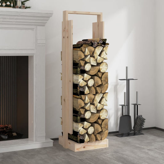 Brændestativ 33,5X30X110 Cm Massivt Fyrretræ