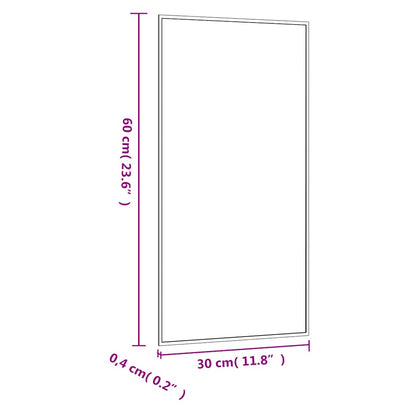Vægspejl 30x60 Cm Rektangulær Glas - Billede 6