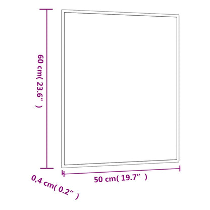 Vægspejl 50x60 Cm Rektangulær Glas - Billede 6