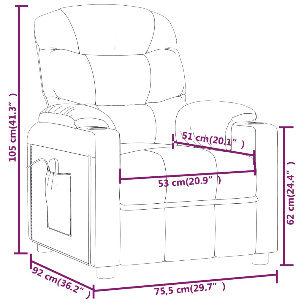 Eldrevet Massagestol Stof