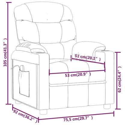 Eldrevet Massagestol Stof - Billede 12
