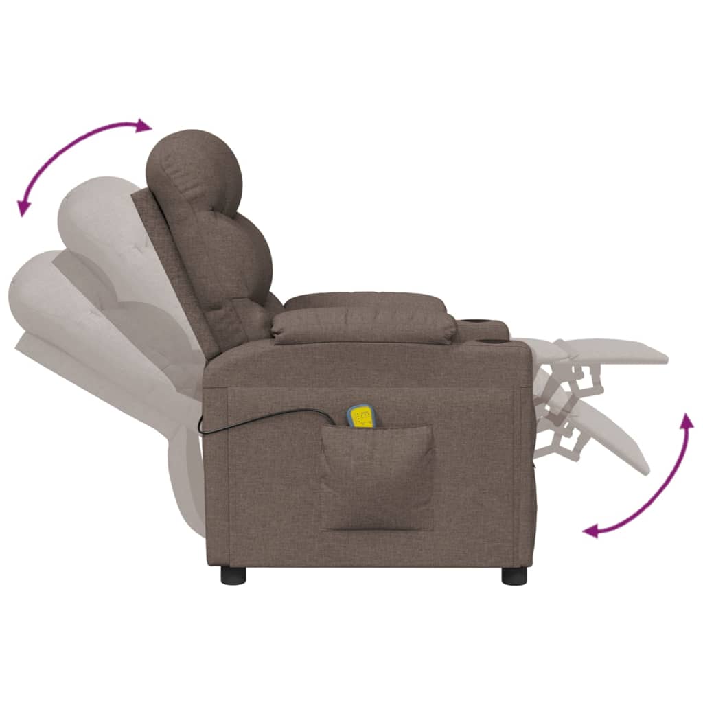Eldrevet Massagestol Stof - Billede 6