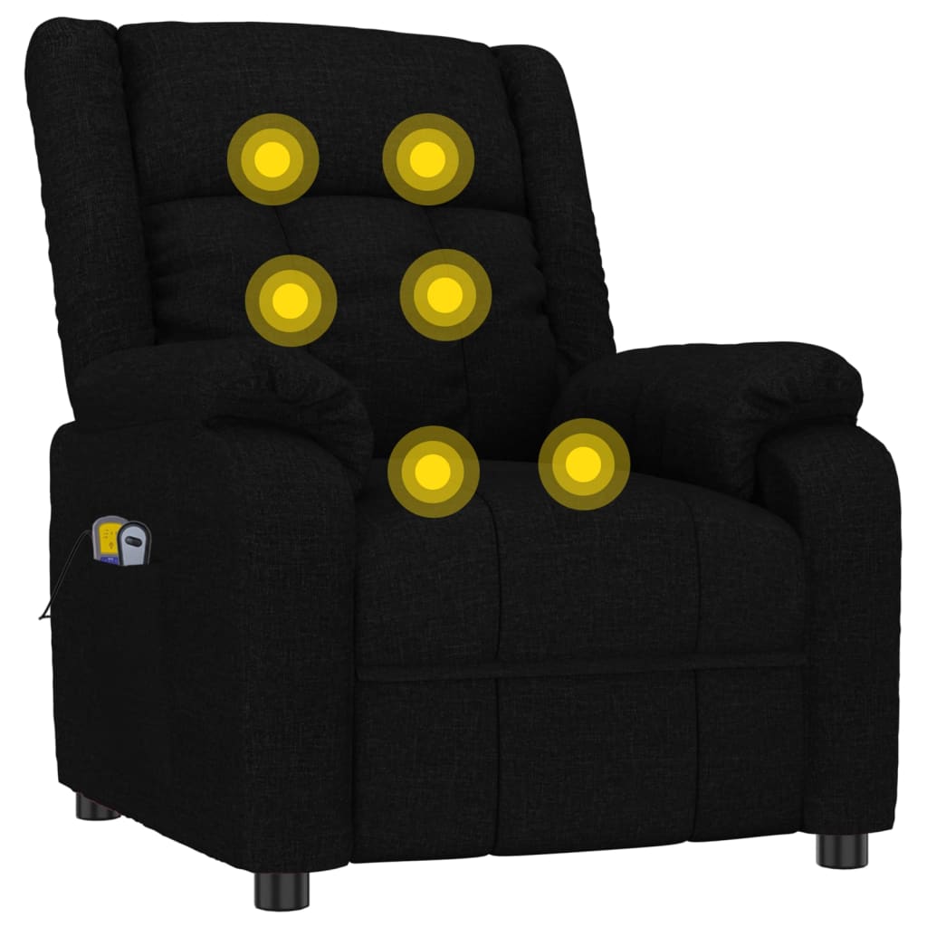 Eldrevet Massagestol Stof Sort