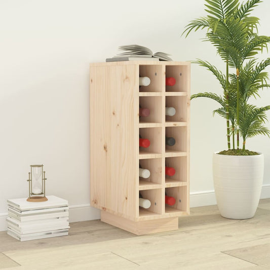 Vinreol 23X34X61 Cm Massivt Fyrretræ