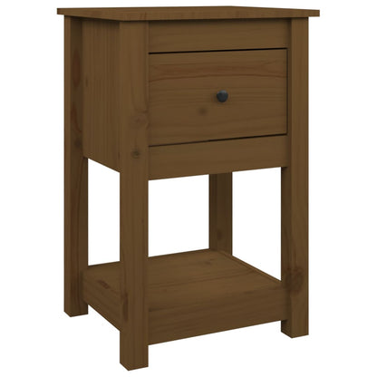 Sengebord 40x35x61,5 Cm Massivt Fyrretræ - Billede 2