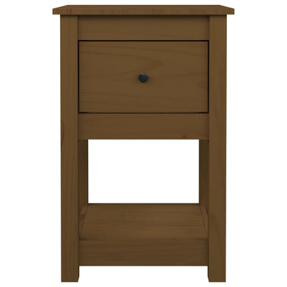 Sengebord 40x35x61,5 Cm Massivt Fyrretræ - Billede 5