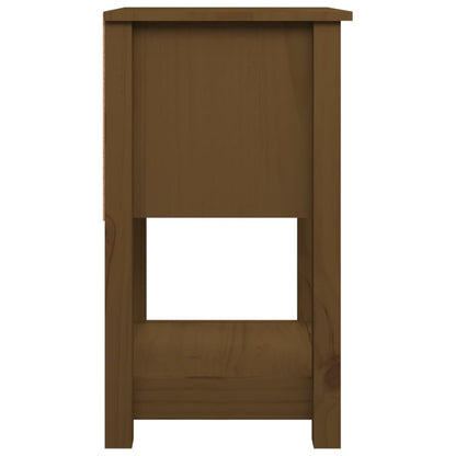 Sengebord 40x35x61,5 Cm Massivt Fyrretræ - Billede 6