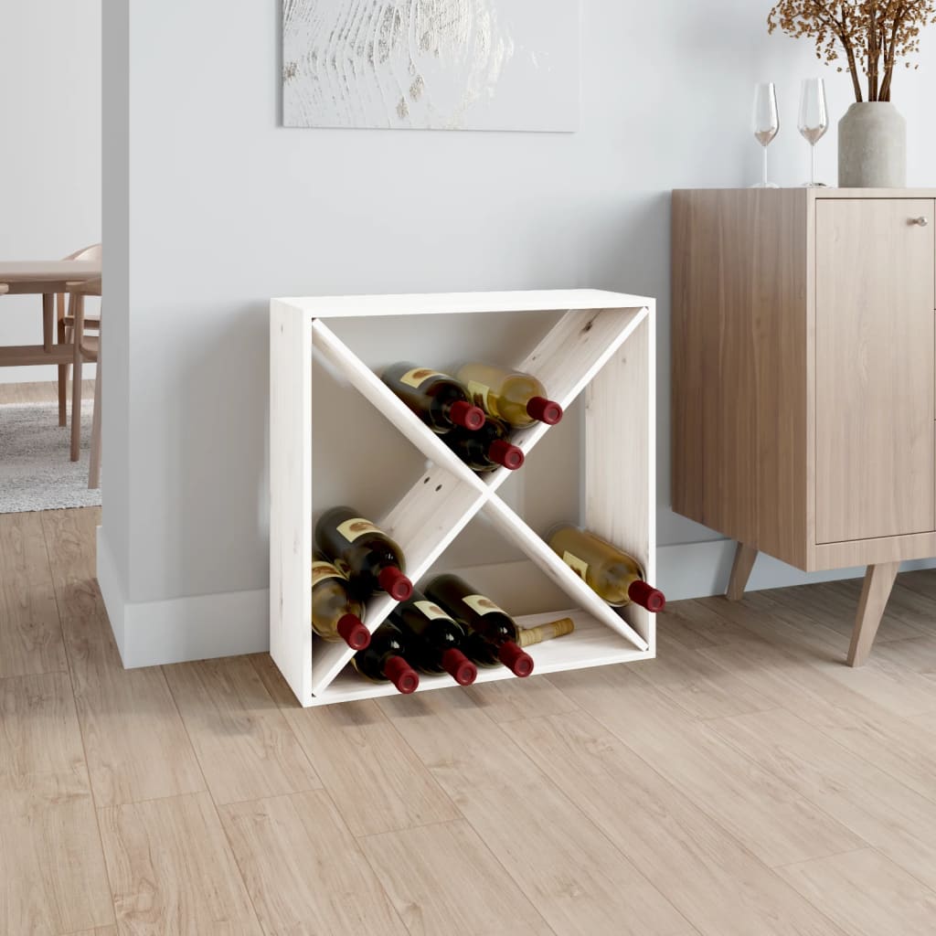 Vinreol 62x25x62 Cm Massivt Fyrretræ - Variant 821760