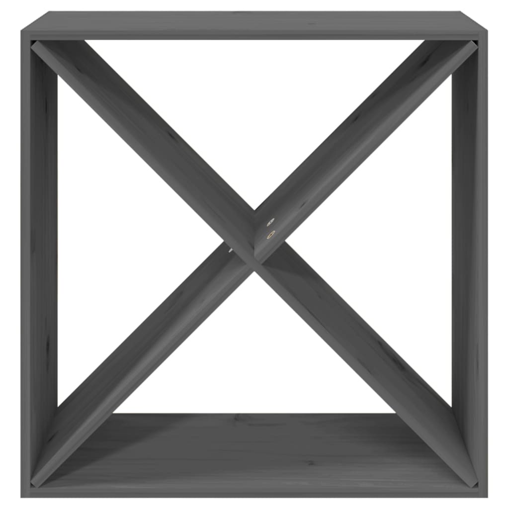 Vinreol 62x25x62 Cm Massivt Fyrretræ - Billede 4