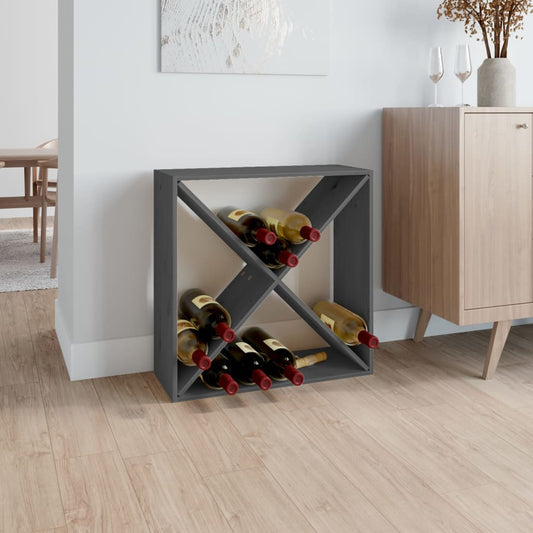Vinreol 62x25x62 Cm Massivt Fyrretræ - Hovedbillede