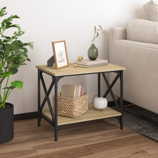 Sidebord 55X38X45 Cm Konstrueret Træ