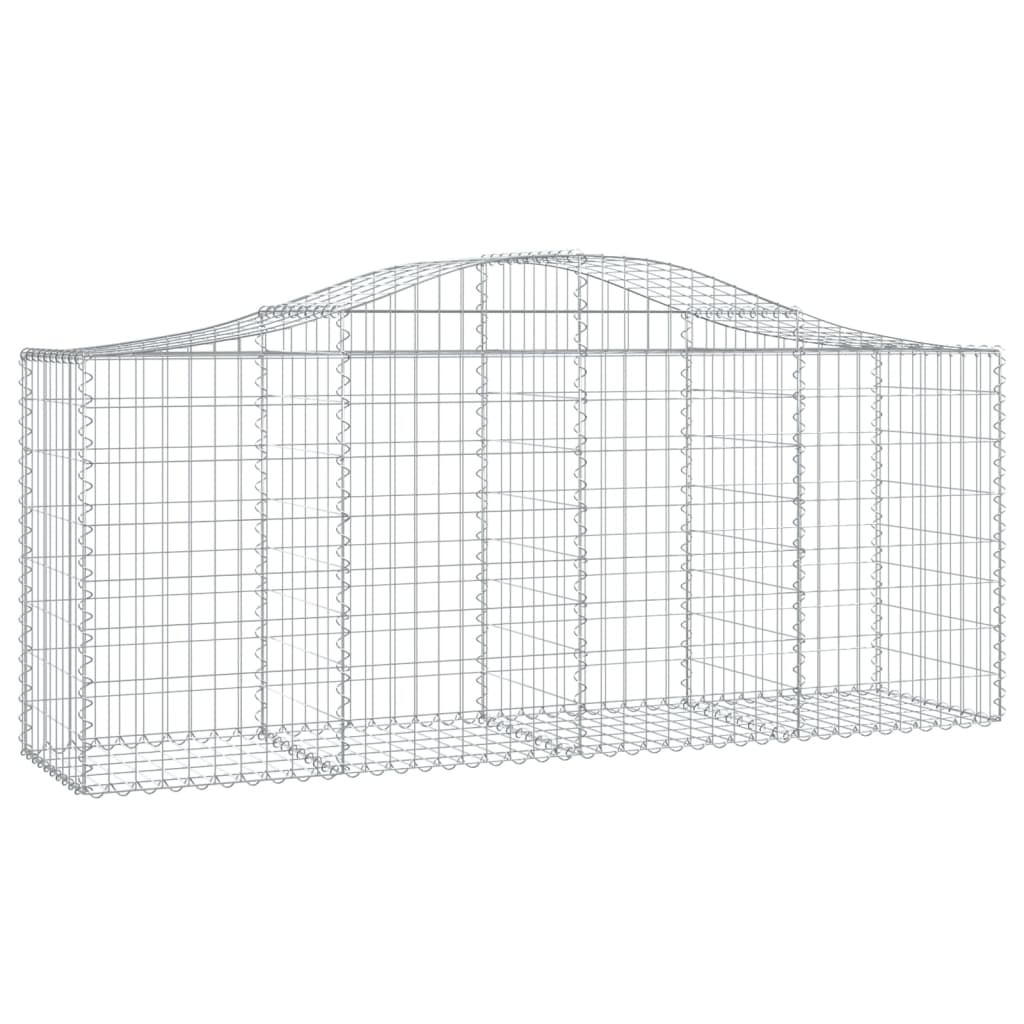 Buede Gabionkurve 12 Stk. 200x50x80/100 Cm Galvaniseret Jern - Billede 3