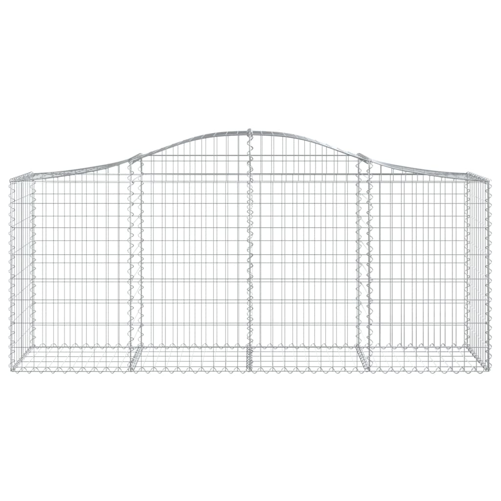 Buede Gabionkurve 12 Stk. 200x50x80/100 Cm Galvaniseret Jern - Billede 4