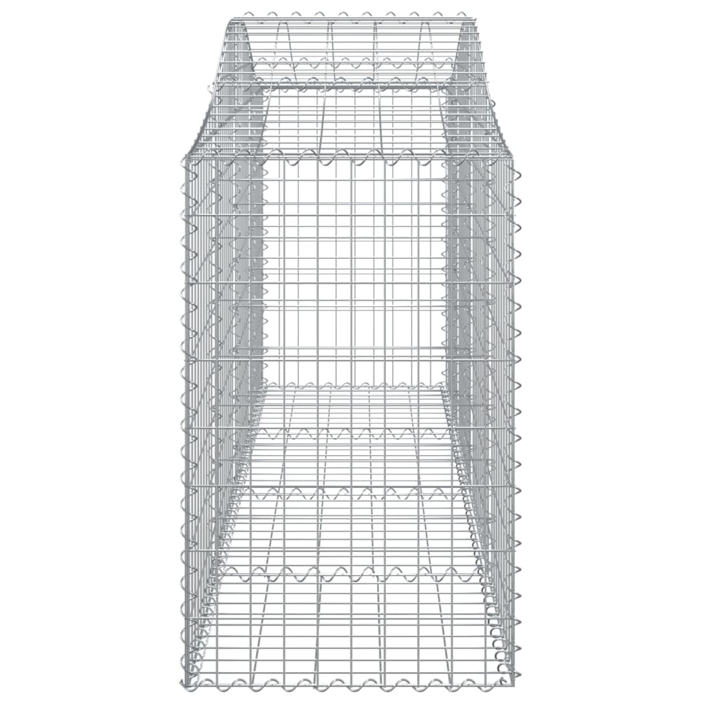 Buede Gabionkurve 12 Stk. 200x50x80/100 Cm Galvaniseret Jern - Billede 5