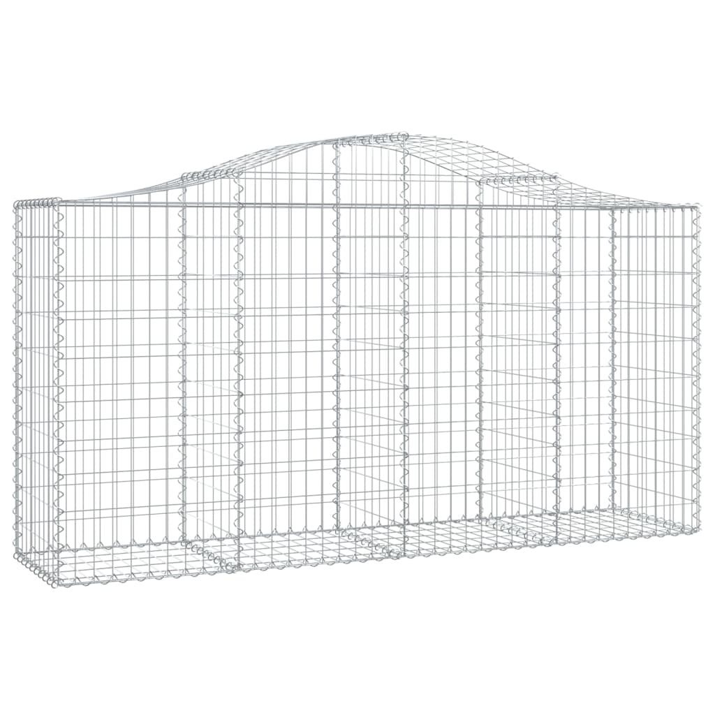 Buede Gabionkurve 3 Stk. 200x50x100/120 Cm Galvaniseret Jern - Billede 3