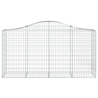 Buede Gabionkurve 3 Stk. 200x50x100/120 Cm Galvaniseret Jern - Billede 4