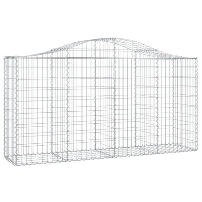 Buede Gabionkurve 13 Stk. 200x50x100/120 Cm Galvaniseret Jern - Billede 3