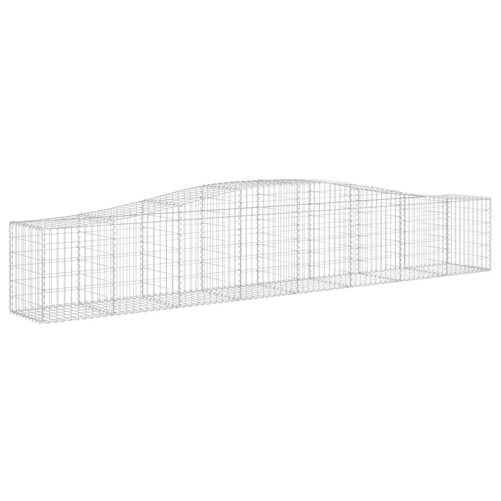 Buede Gabionkurve 2 Stk. 400x50x60/80 Cm Galvaniseret Jern - Billede 3