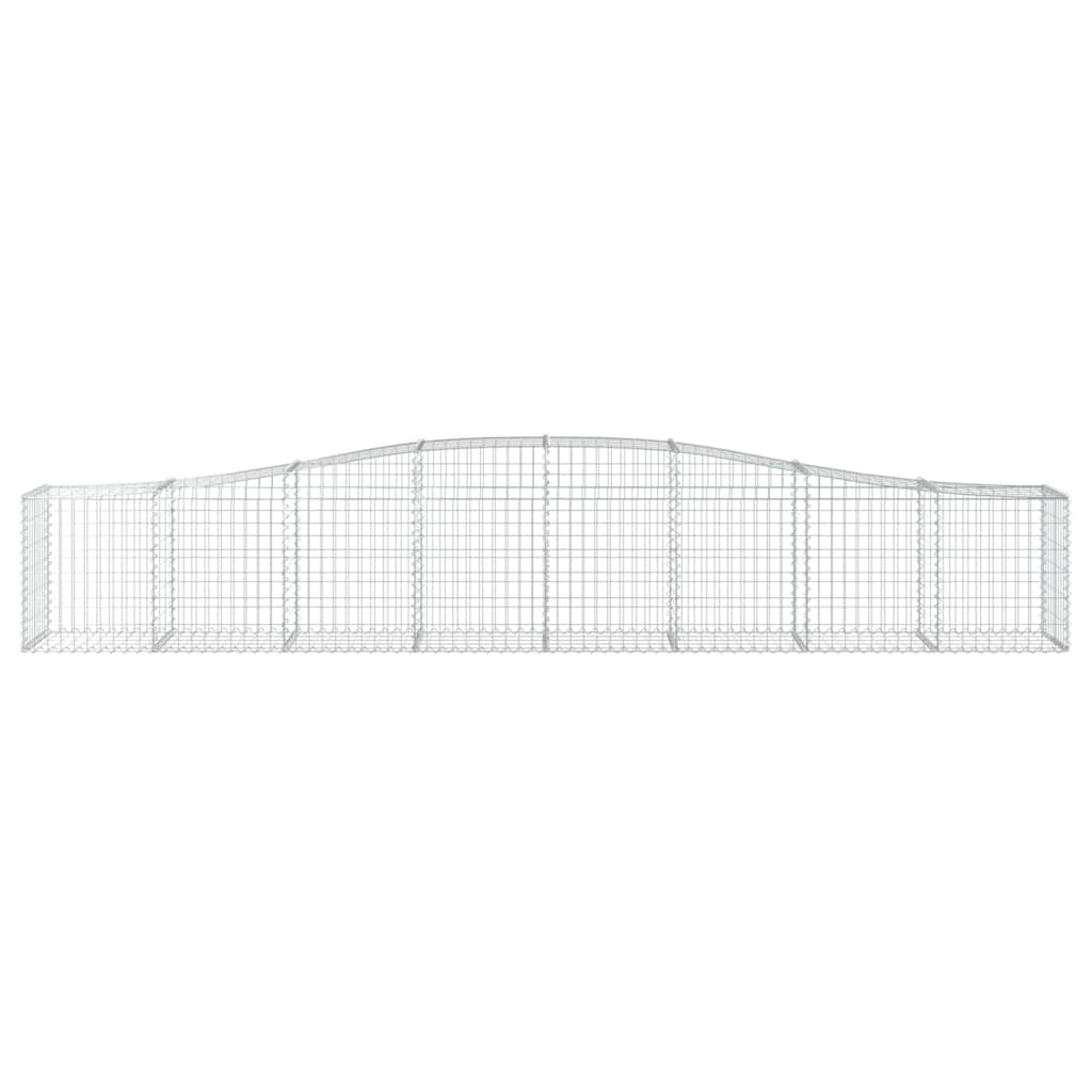 Buede Gabionkurve 2 Stk. 400x50x60/80 Cm Galvaniseret Jern - Billede 4