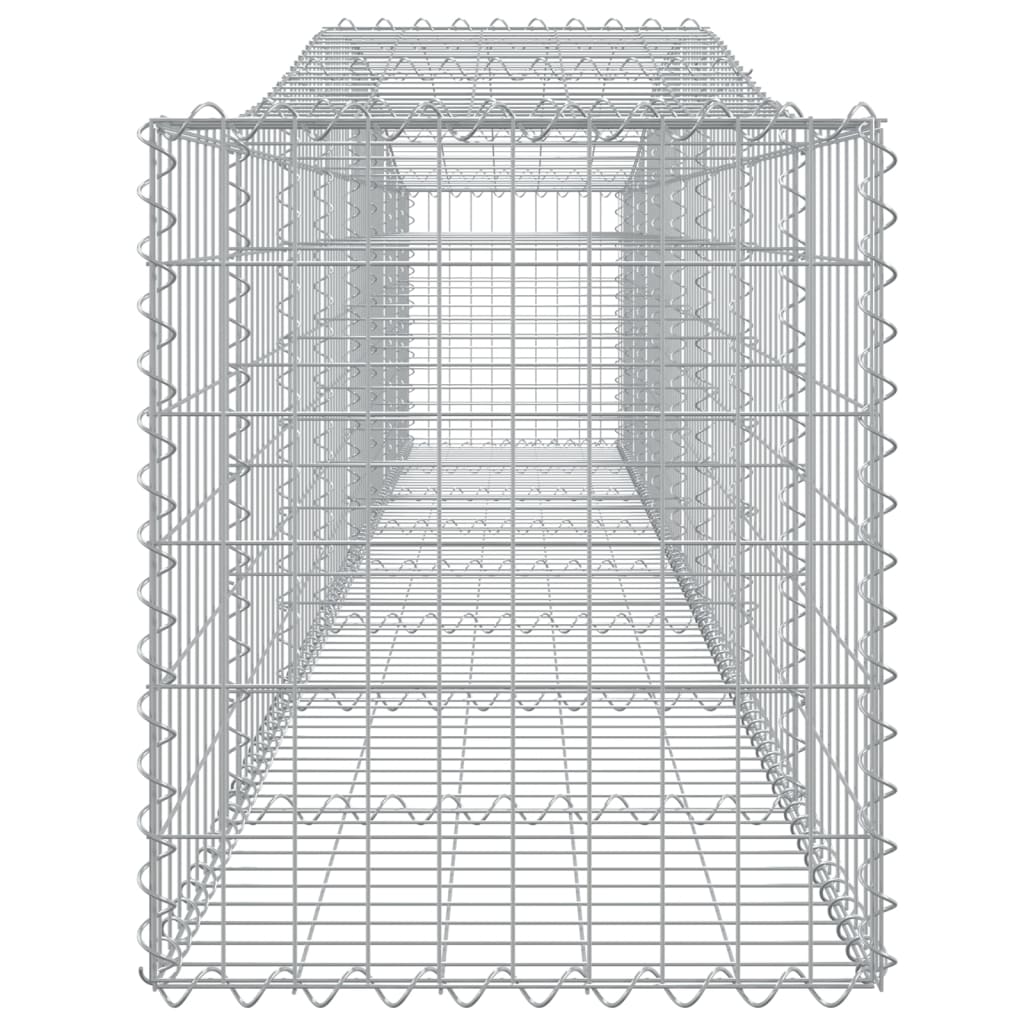 Buede Gabionkurve 2 Stk. 400x50x60/80 Cm Galvaniseret Jern - Billede 5