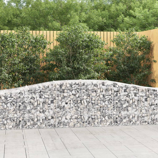 Buede Gabionkurve 2 Stk. 400x50x60/80 Cm Galvaniseret Jern - Hovedbillede
