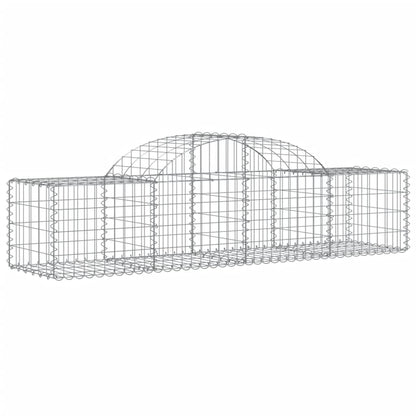 Buede Gabionkurve 7 Stk. 200x50x40/60 Cm Galvaniseret Jern - Billede 3