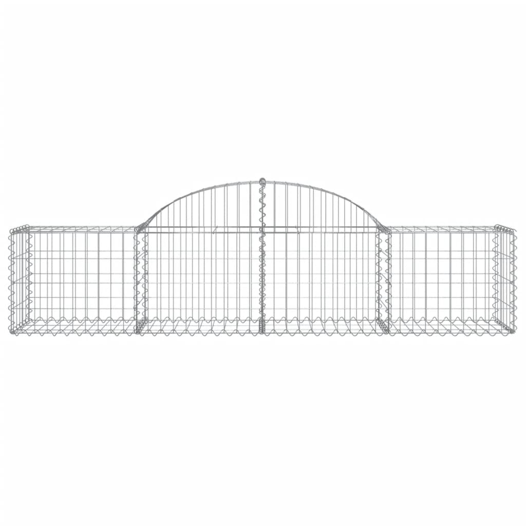 Buede Gabionkurve 7 Stk. 200x50x40/60 Cm Galvaniseret Jern - Billede 4