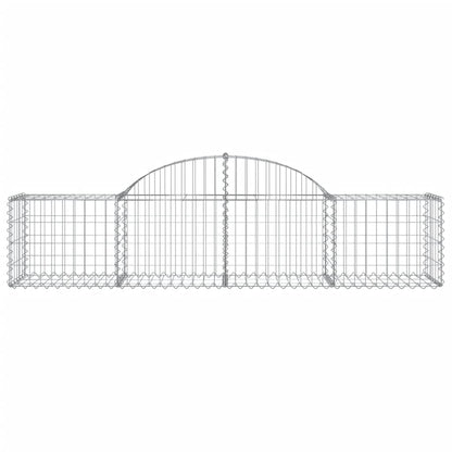 Buede Gabionkurve 7 Stk. 200x50x40/60 Cm Galvaniseret Jern - Billede 4